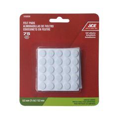 75 MIẾNG LÓT NỈ TRÒN HIỆU ACE MÀU TRẮNG 0.9CM