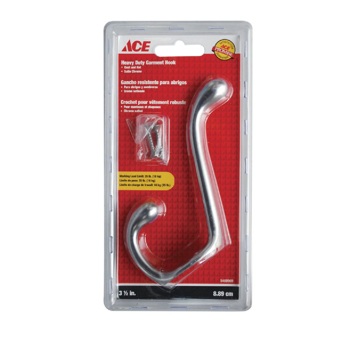 MÓC TREO GẮN LÊN TƯỜNG KÍCH THƯỚC 8.89CM HIỆU ACE