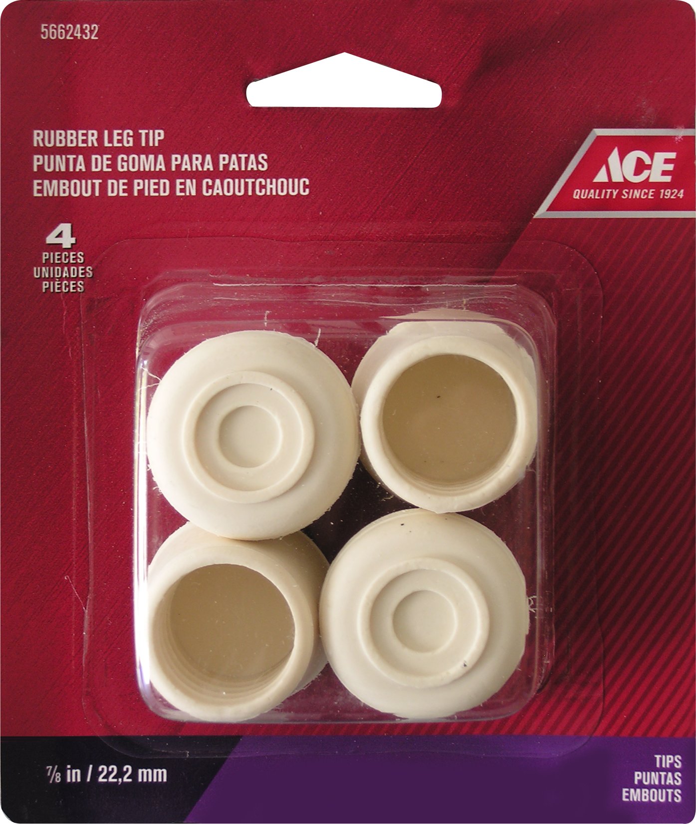 4 ĐỆM CAO SU LÓT CHÂN ĐỒ NỘI THẤT ACE 22.2MM-TRẮNG