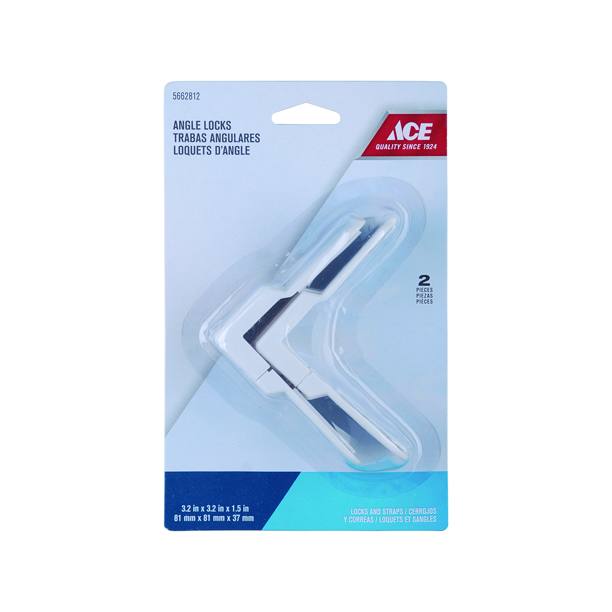 2 MIẾNG BỌC CẠNH BÀN ACE 8.1X8.1X3.7CM TRẮNG NHỰA