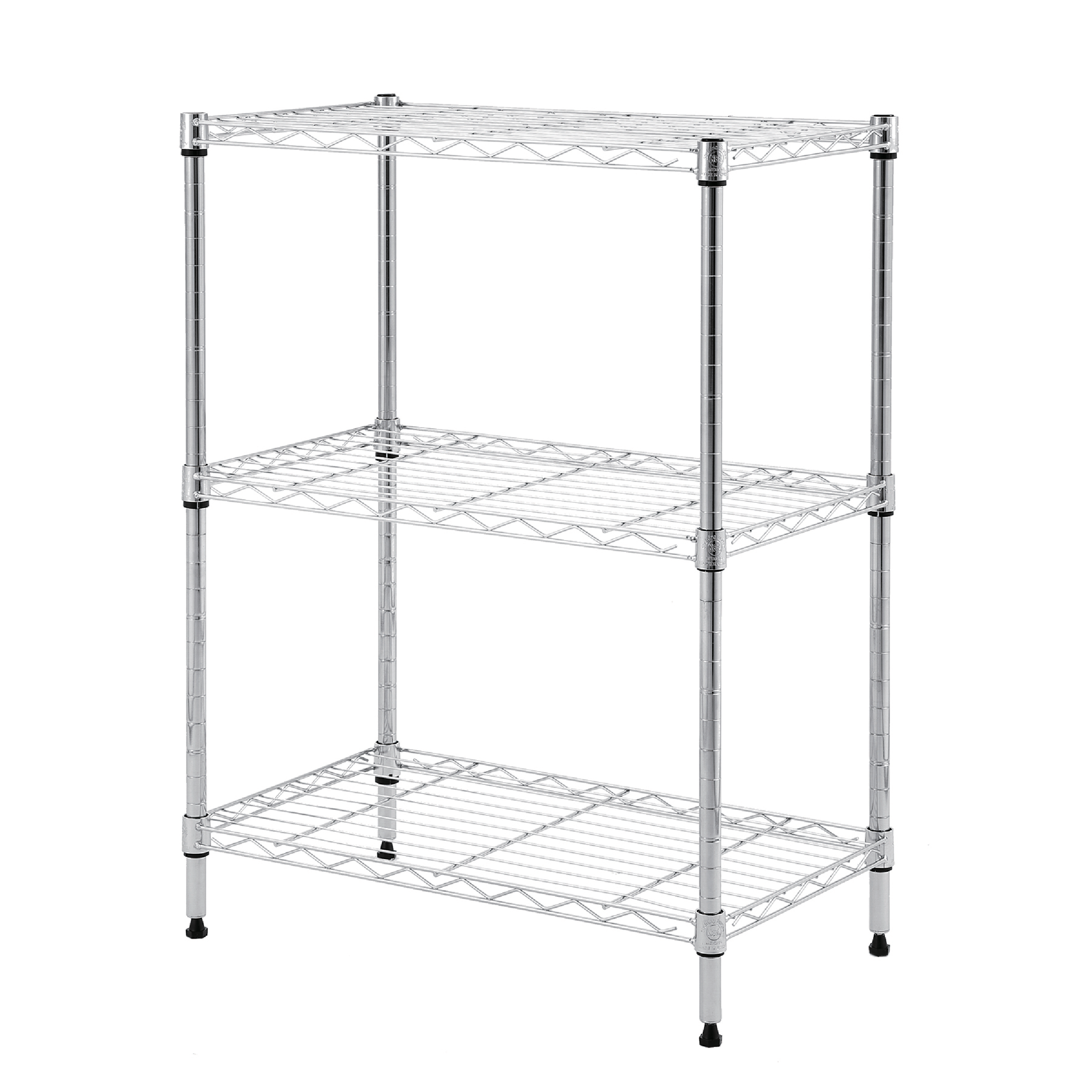 ACE KỆ ĐỂ ĐỒ 3 TẦNG 75X35X90CM BẰNG THÉP MẠ CHROME