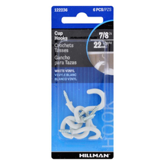 6 MÓC THÉP PHỦ VINYL HILLMAN 2CM TRẮNG