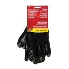 ACE 1 ĐÔI GĂNG TAY VẢI PHỦ NITRILE ĐEN SIZE M