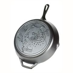 LODGE CHẢO GANG IN HÌNH GẤU 30CM ĐEN