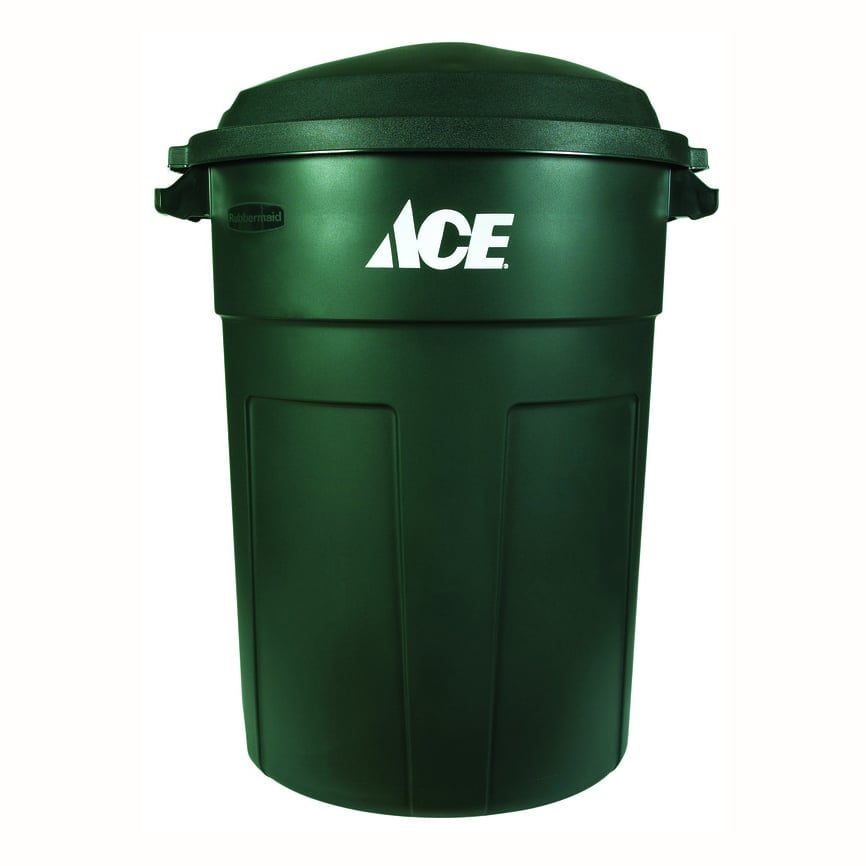 THÙNG RÁC NHỰA CÓ NẮP ACE 121L XANH LÁ