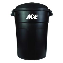 THÙNG RÁC NHỰA CÓ NẮP ACE 121L MÀU ĐEN