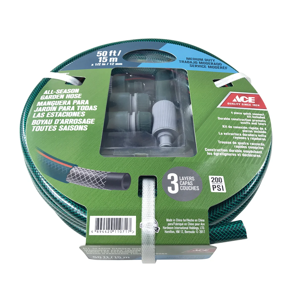 ACE ỐNG NƯỚC TƯỚI 200 PSI 15.2MX12.7MM CÓ PHỤ KIỆN