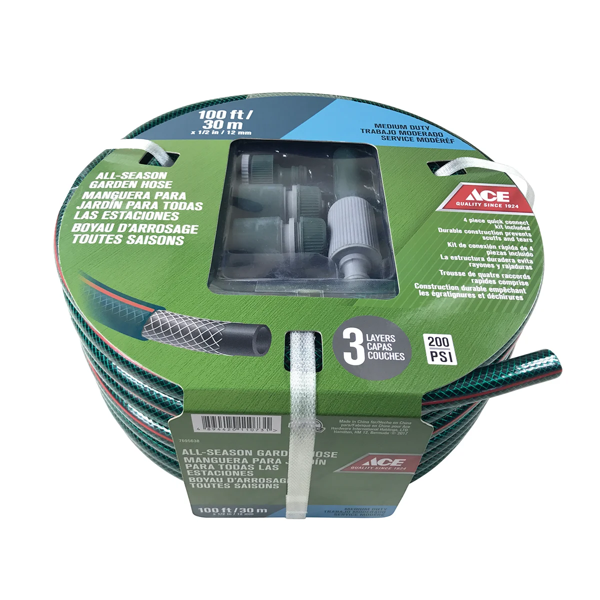 ACE ỐNG NƯỚC TƯỚI 200 PSI 30.5MX12.7MM CÓ PHỤ KIỆN