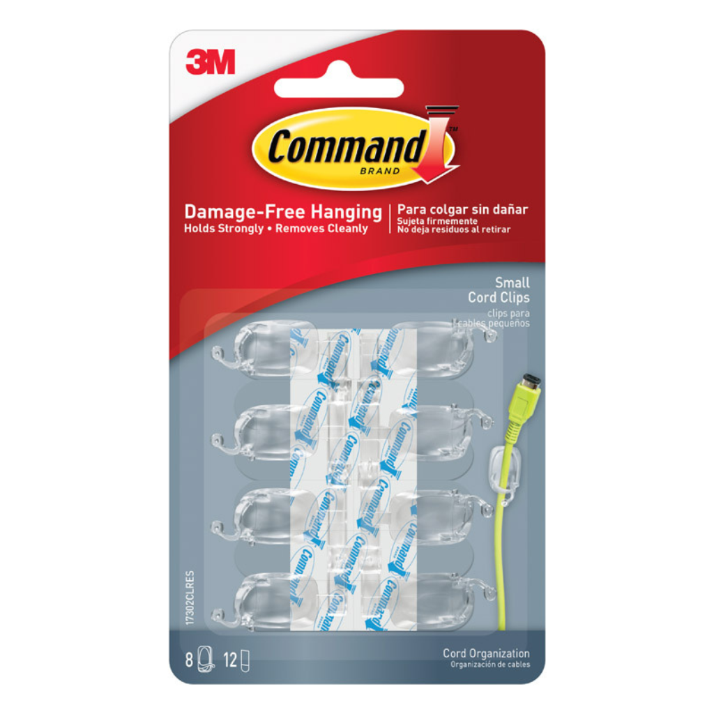 8 KẸP DÂY CỠ NHỎ BẰNG NHỰA 3M COMMAND 1.9CM