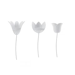 HOA 3D TRANG TRÍ TƯỜNG UMBRA 16X7X3CM TRẮNG