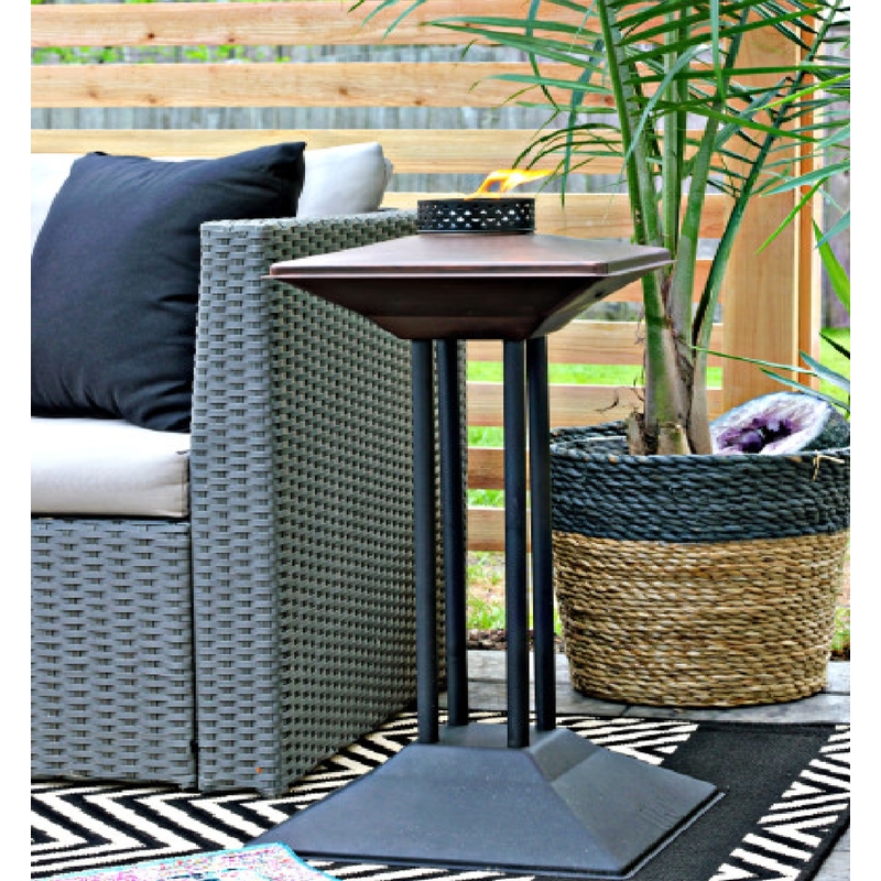 ĐUỐC THÉP TRANG TRÍ SÂN VƯỜN TIKI 71CM MÀU ĐỒNG