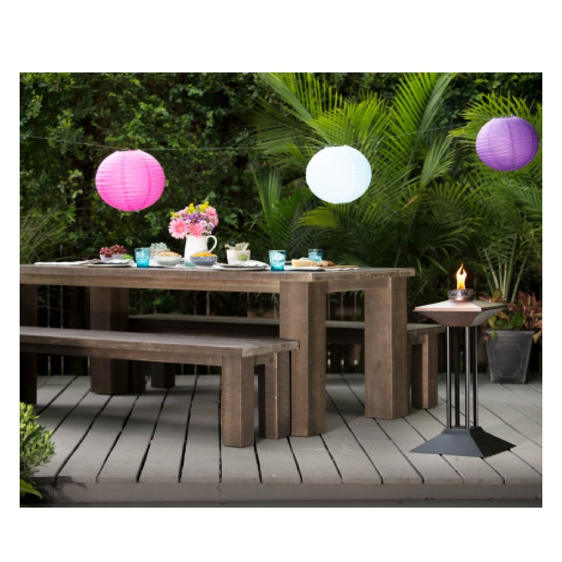 ĐUỐC THÉP TRANG TRÍ SÂN VƯỜN TIKI 71CM MÀU ĐỒNG