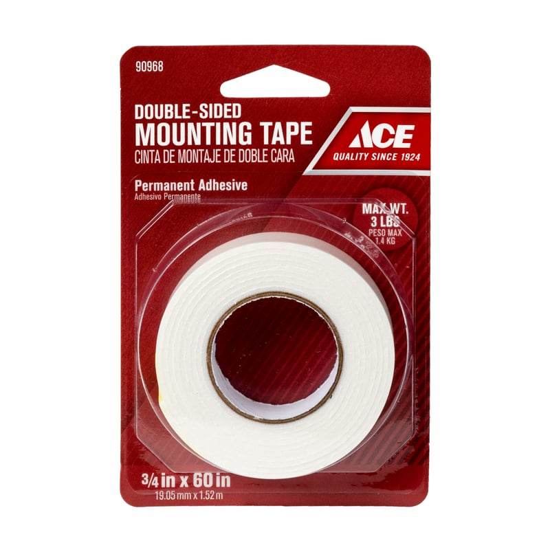 ACE CUỘN BĂNG KEO 2 MẶT NHỰA XỐP 19.05MMX1.52M