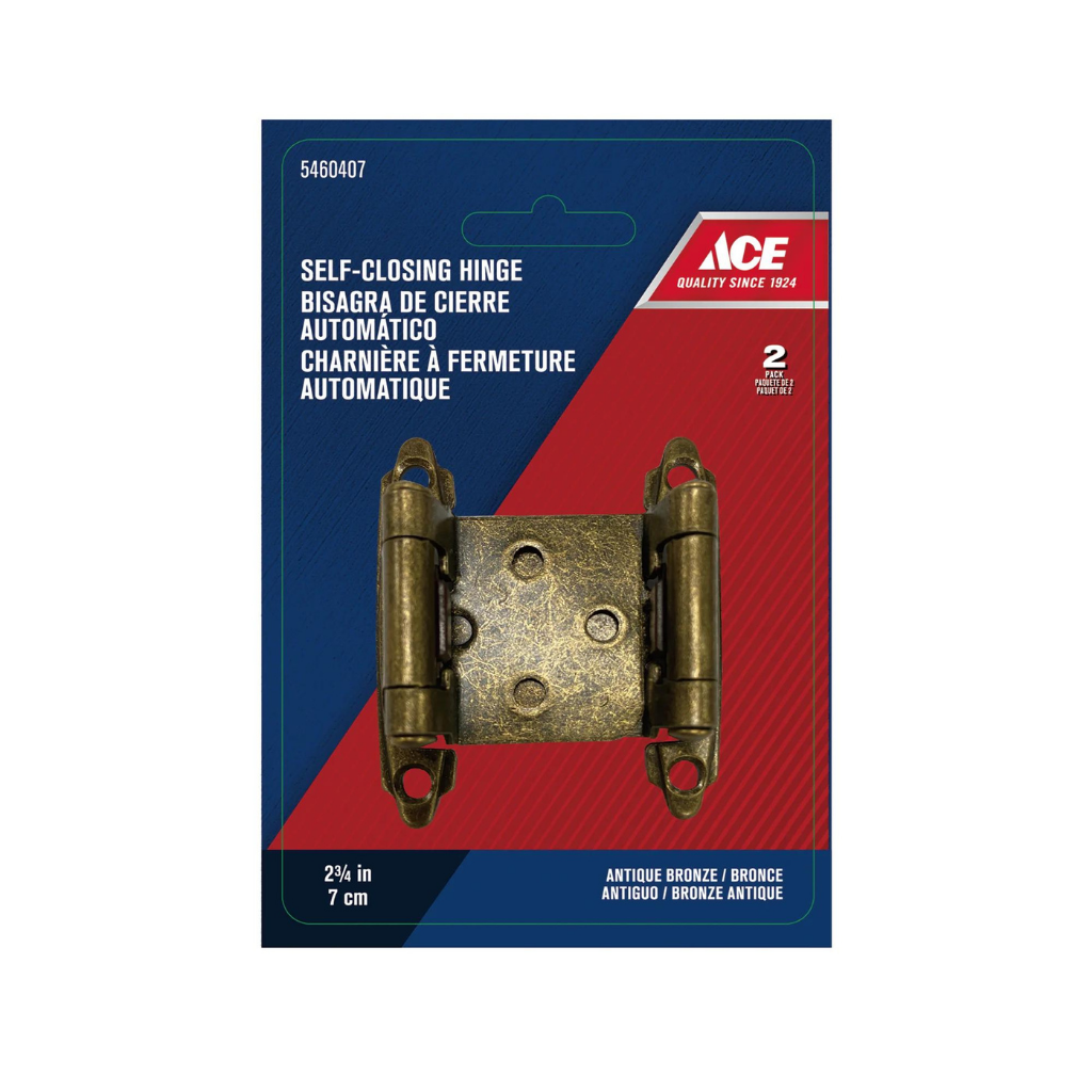 ACE GÓI 2 BẢN LỀ BẰNG THÉP MẠ ĐỒNG 6.99 X 4.76 CM