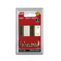 ACE BẢN LỀ KÈM VÍT 2.54X2.54 CM BẰNG THÉP MẠ ĐỒNG