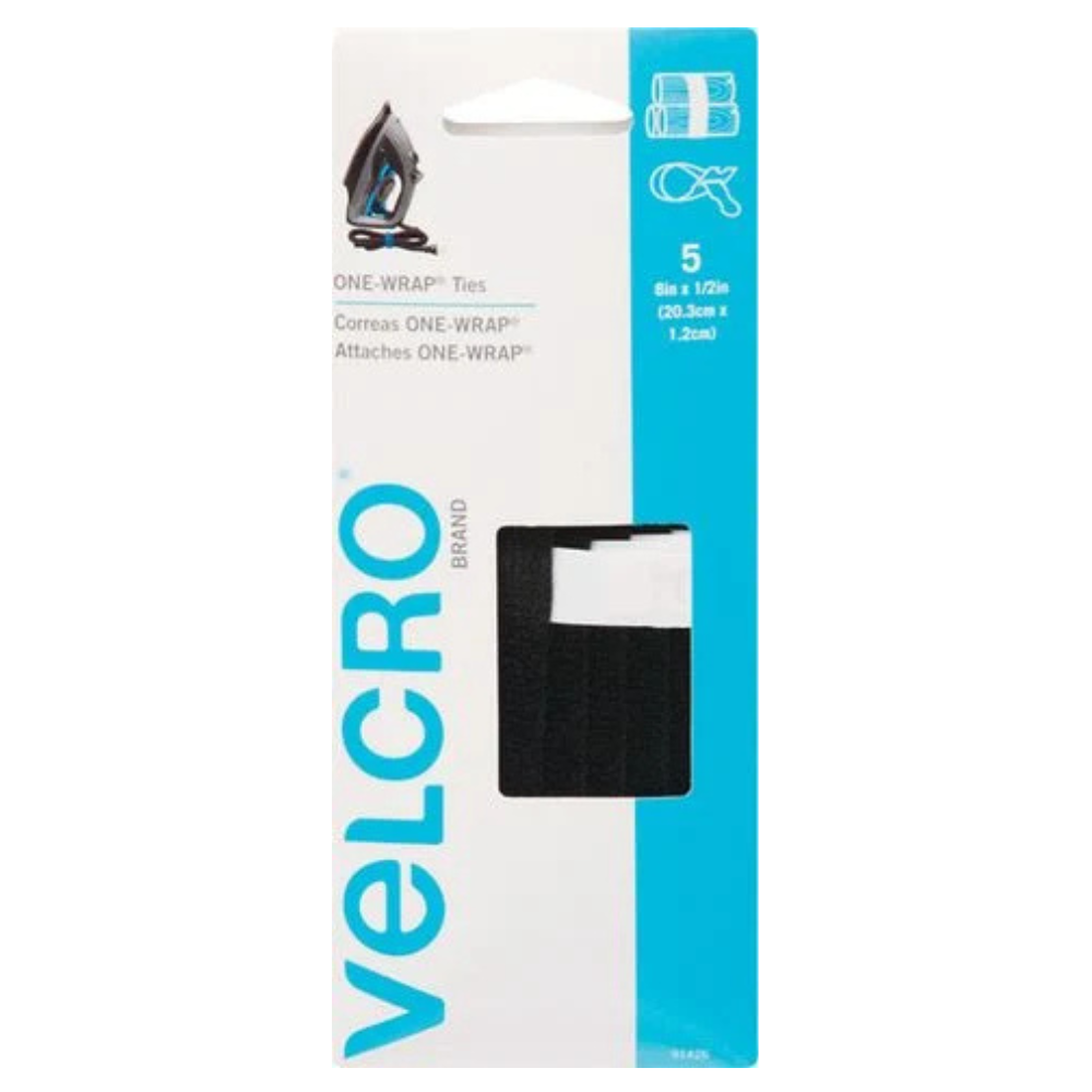 BĂNG DÁN THU GỌN VELCRO 20.3 X 19MM ĐEN