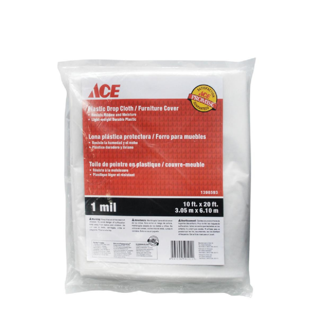 ACE BẠT PHỦ ĐỒ NỘI THẤT BẰNG NHỰA 2.7MX3.7MX0.3MM