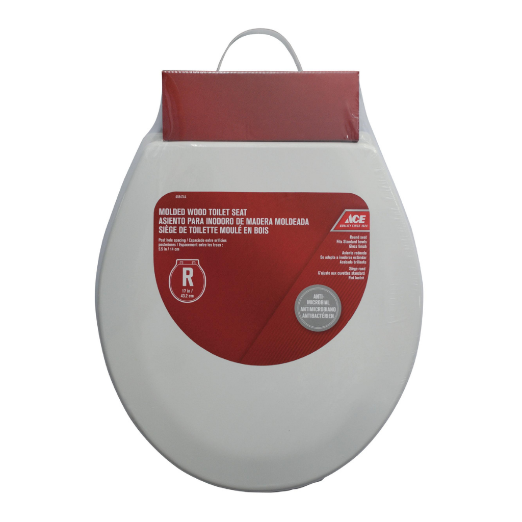 ACE BỆ NGỒI TOILET BẰNG GỖ ÉP TRÒN 43.2CM