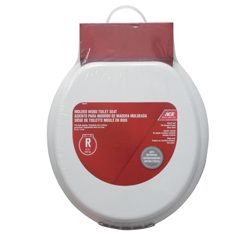 ACE NẮP ĐẬY BỆ NGỒI TOILET BẰNG GỖ ÉP 43.2CM TRẮNG