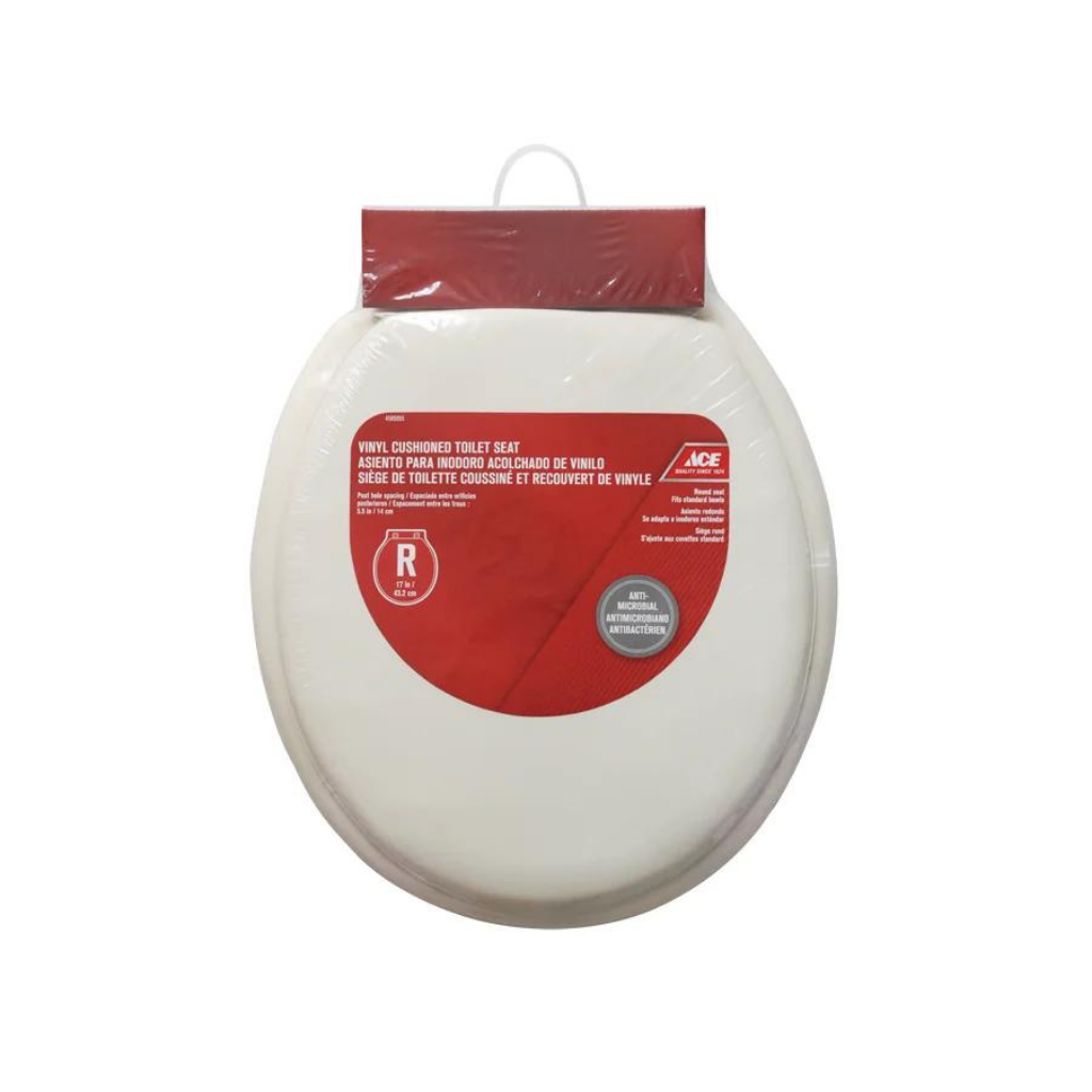 BỆ NGỒI TOILET TRÒN CÓ ĐỆM ACE 43.2CM NGÀ