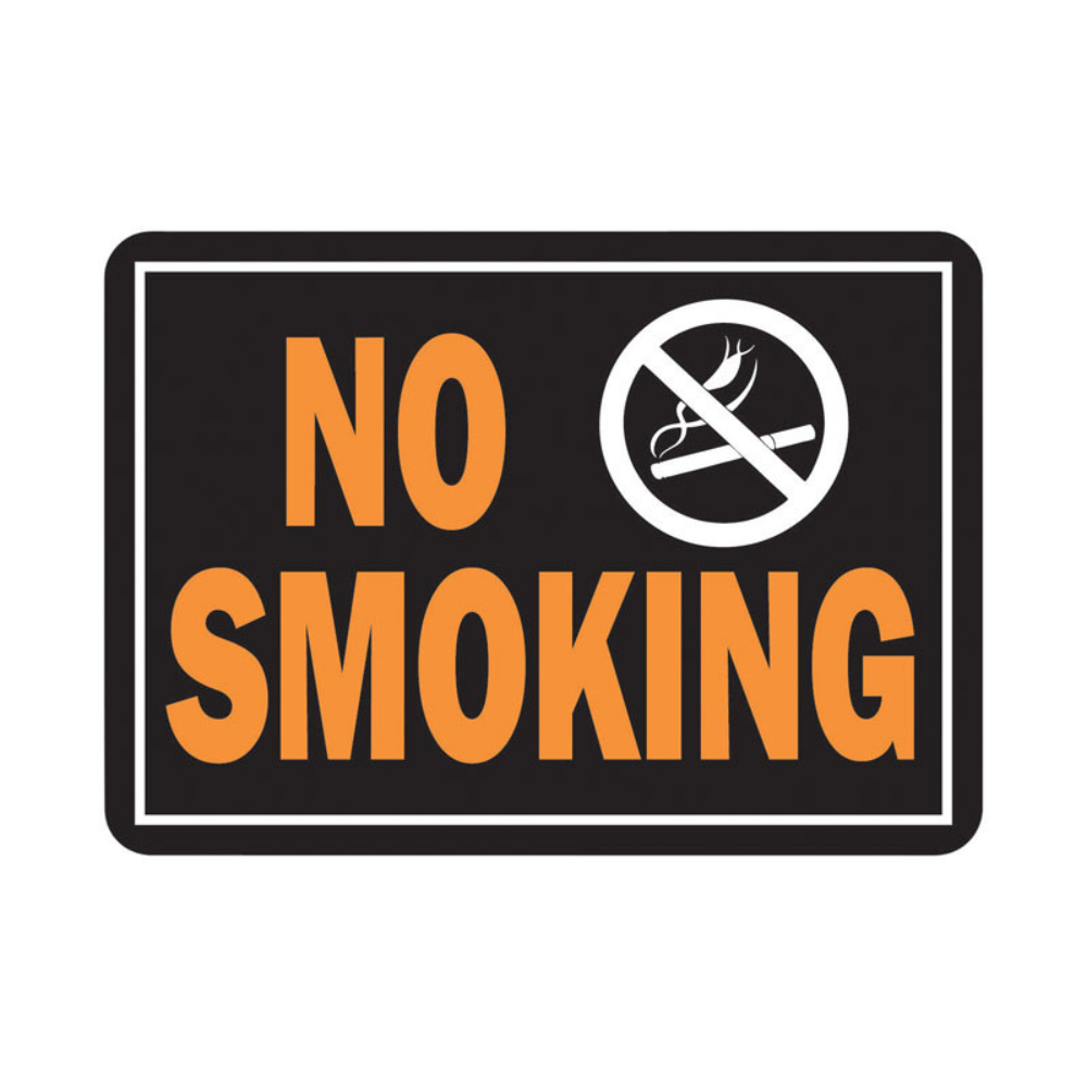 BIỂN CẤM HÚT THUỐC HY-KO NHÔM 25.4X35.6CM CAM ĐEN