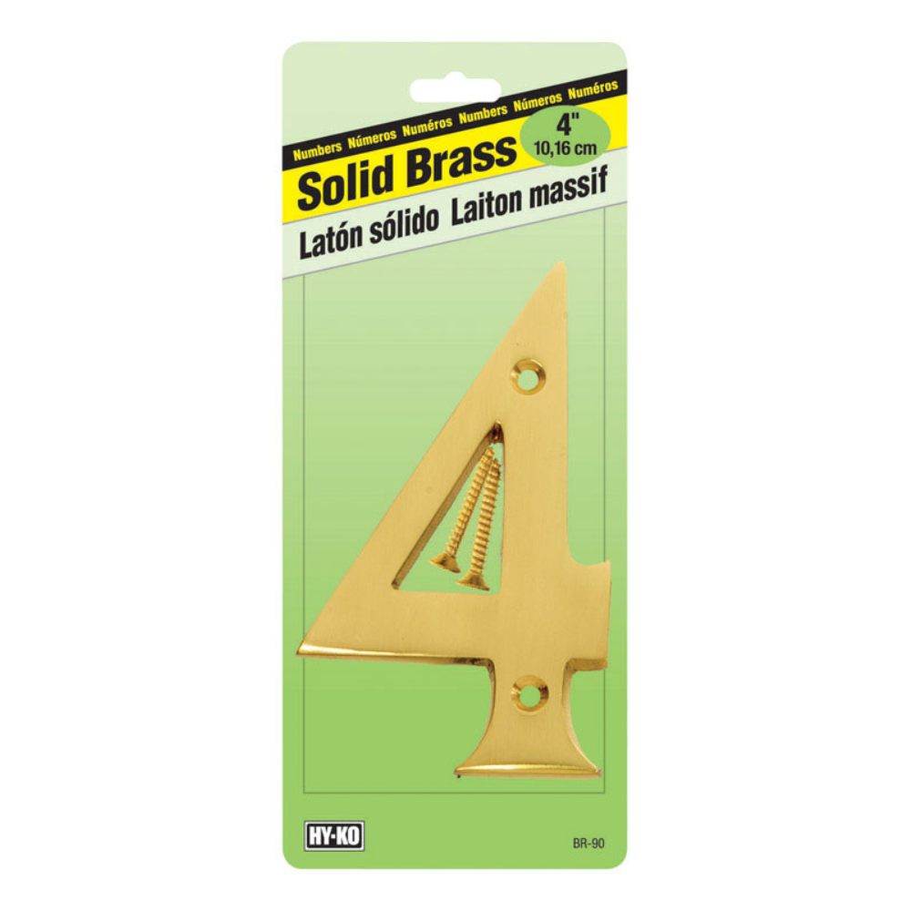 BIỂN SỐ NHÀ HY-KO 10.2CM ĐỒNG SỐ 4