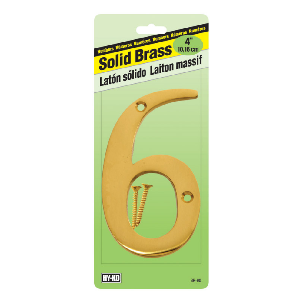 BIỂN SỐ NHÀ HY-KO 10.2CM ĐỒNG SỐ 6