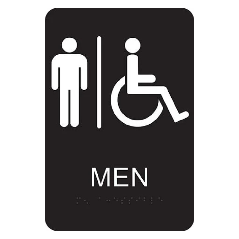 BIỂN WC NAM NỀN ĐEN HY-KO NHỰA 7CM X 22CM