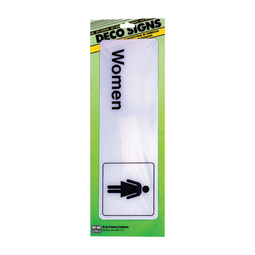 BIỂN WC NỮ KÍNH NHỰA HY-KO 7.6X22.9CM NÂU TRẮNG