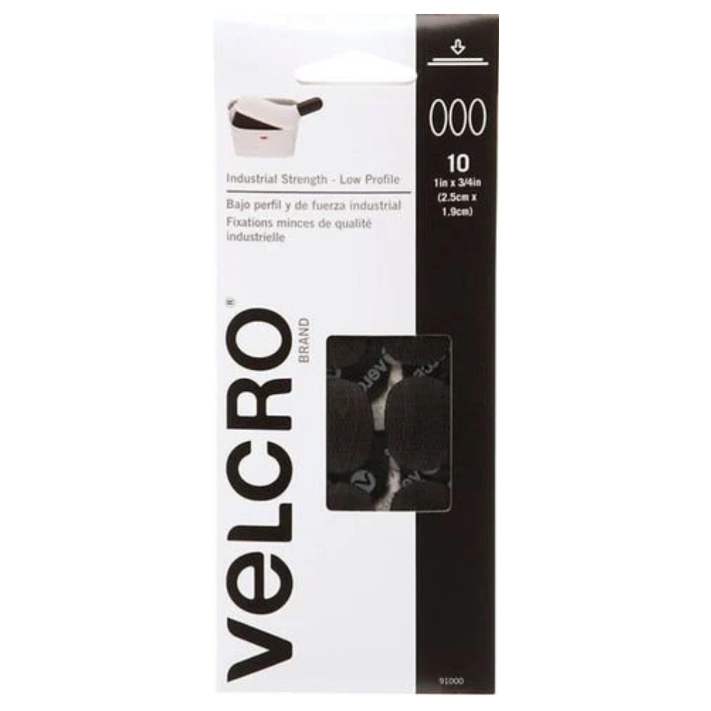 BỘ 10 CUỘN KHOÁ DÁN 2.5 X 1.9CM VELCRO MÀU ĐEN