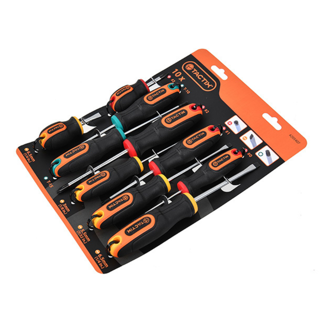 BỘ 10 TUỐC NƠ VÍT TACTIX BẰNG THÉP