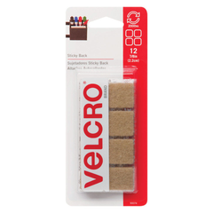 BỘ 12 MIẾNG NỈ LÓT DÍNH VUÔNG VELCRO MÀU BE 2.2CM