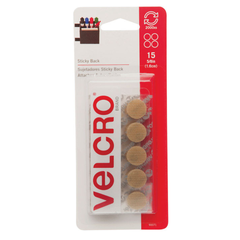 BỘ 15 MIẾNG NỈ LÓT DÍNH TRÒN VELCRO MÀU BE 1.6CM