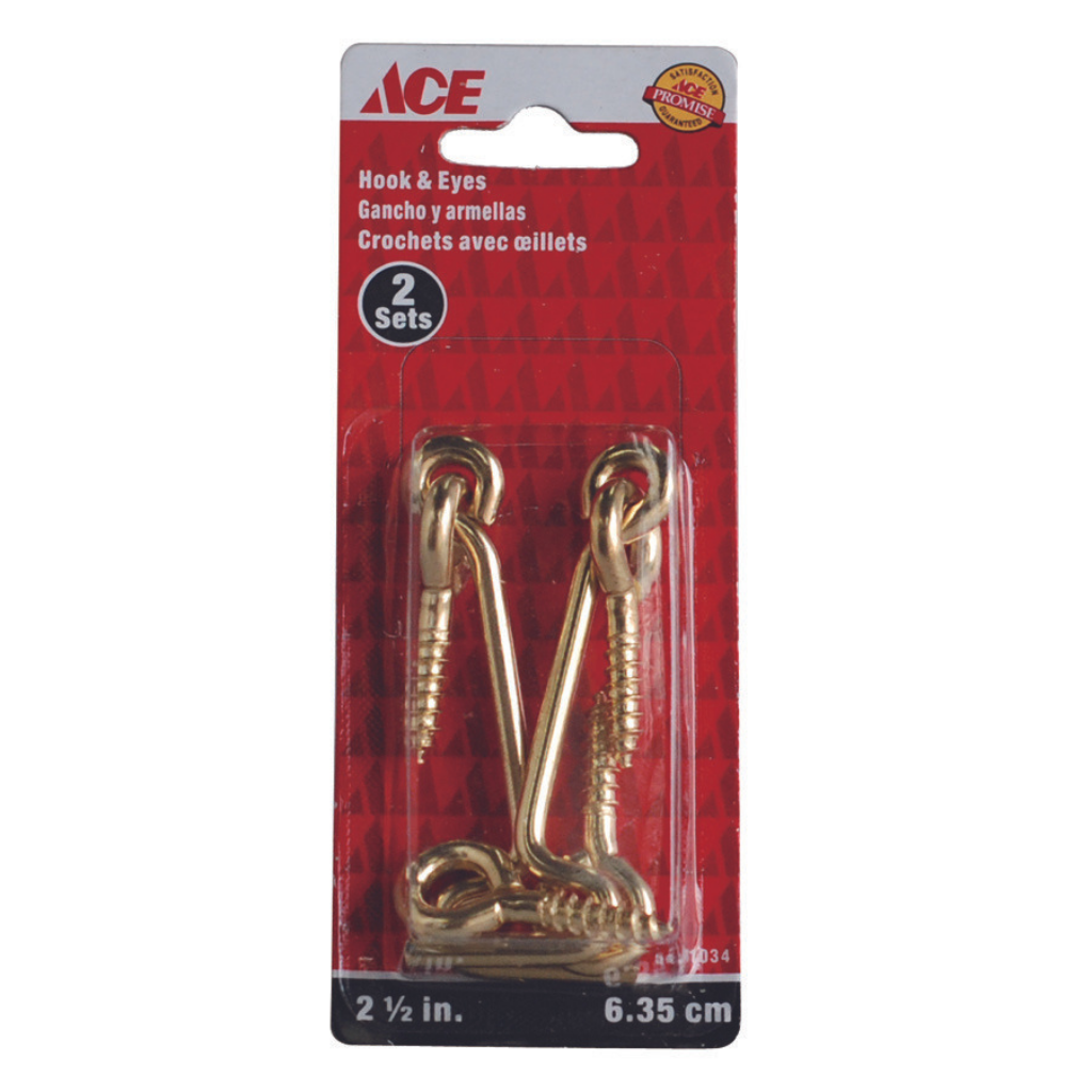 BỘ 2 MÓC CỬA BẰNG ĐỒNG HIỆU ACE KÍCH THƯỚC 6.35 CM