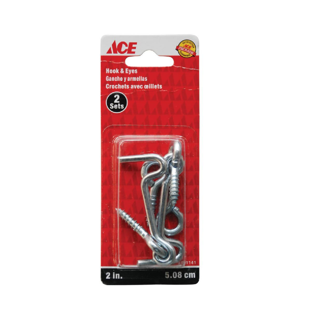 BỘ 2 MÓC CỬA BẰNG KẼM HIỆU ACE KÍCH THƯỚC 5.80 CM