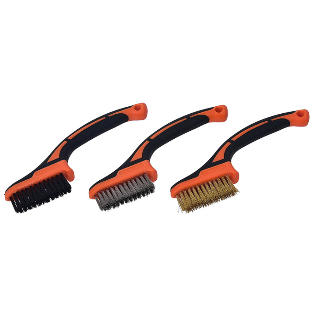 BỘ 3 BÀN CHẢI TAY CẦM CHỐNG TRƯỢT TACTIX