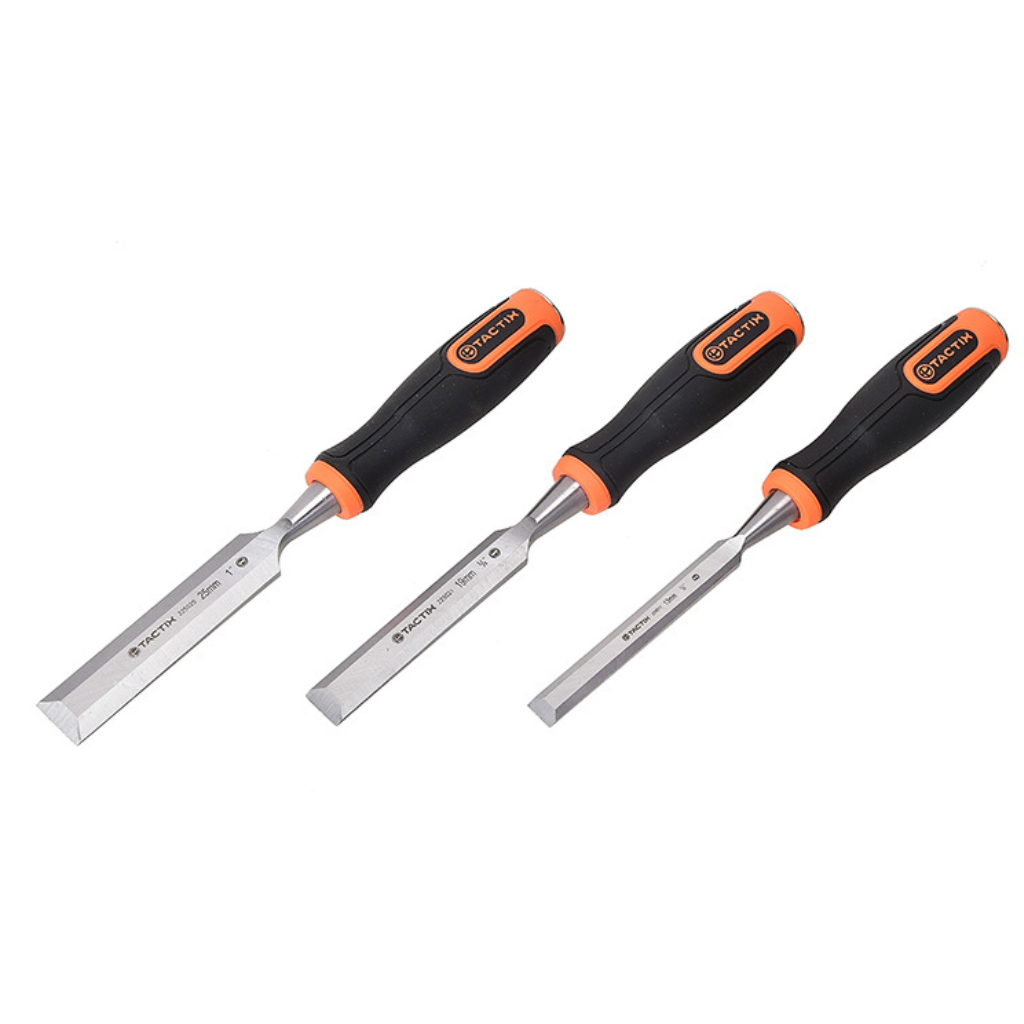 BỘ 3 ĐỤC GỖ TAY CẦM CHỐNG TRƯỢT TACTIX BẰNG THÉP