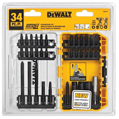 DEWALT BỘ 34 ĐẦU VÍT VÀ KHẨU VẶN VÍT BẰNG THÉP
