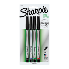 BỘ 4 BÚT MÀU SHARPIE ĐEN XANH LỤC ĐỎ
