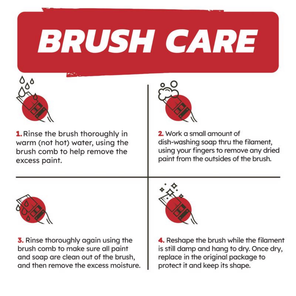 BỘ 4 CỌ SƠN POLYESTE CÁN GỖ ACE