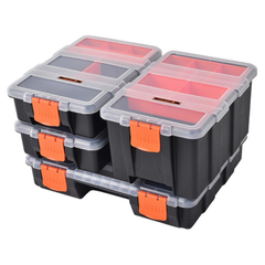 BỘ 4 HỘP ĐỰNG TACTIX MÀU ĐEN NẮP TRONG BẰNG NHỰA