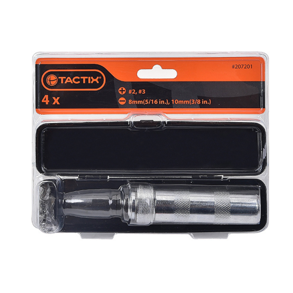 BỘ 4 TUỐC NƠ VÍT TACTIX KÈM ĐẦU VÍT BẰNG THÉP