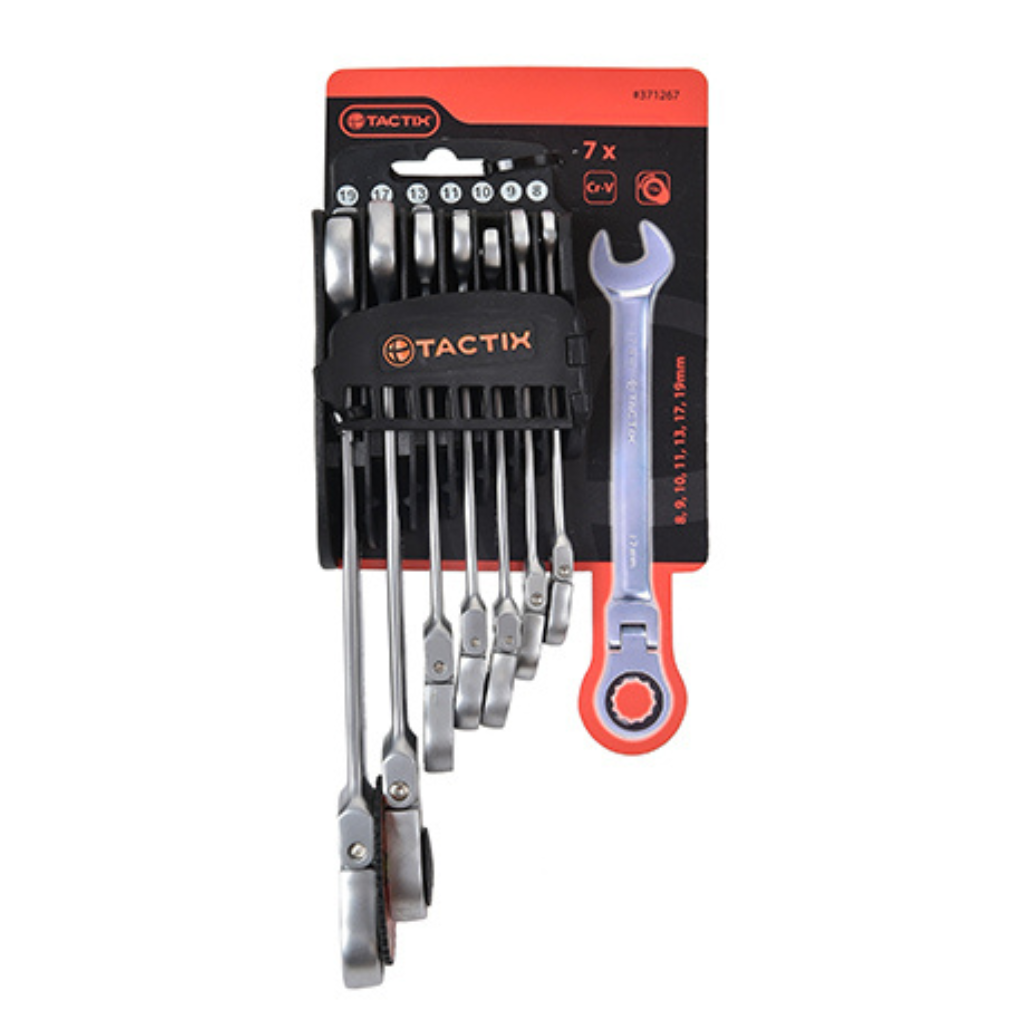 BỘ 7 CỜ LÊ 2 ĐẦU VÒNG UỐN CONG TACTIX 8-19MM CR-V