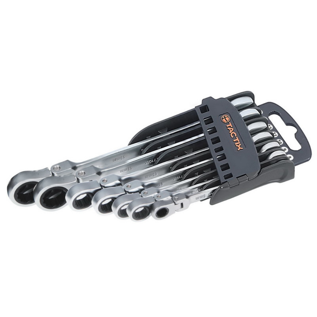 BỘ 7 CỜ LÊ 2 ĐẦU VÒNG UỐN CONG TACTIX 8-19MM CR-V