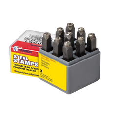 BỘ 9 CON DẤU BẰNG THÉP MÀU XÁM C.H.HANSON 0.6CM