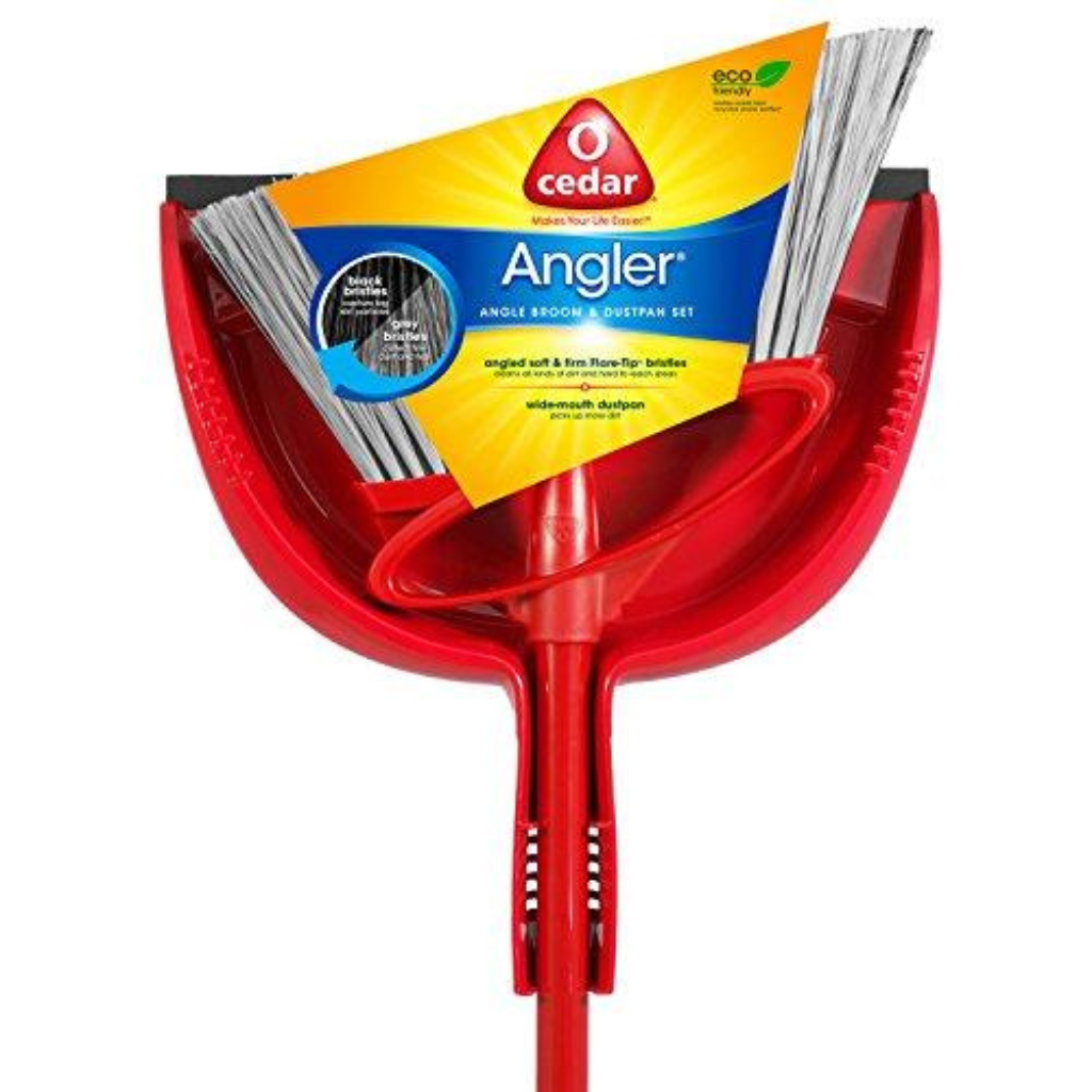 BỘ CHỔI VÀ KI HỐT RÁC NHỰA, CÁN THÉP O-CEDAR 15CM