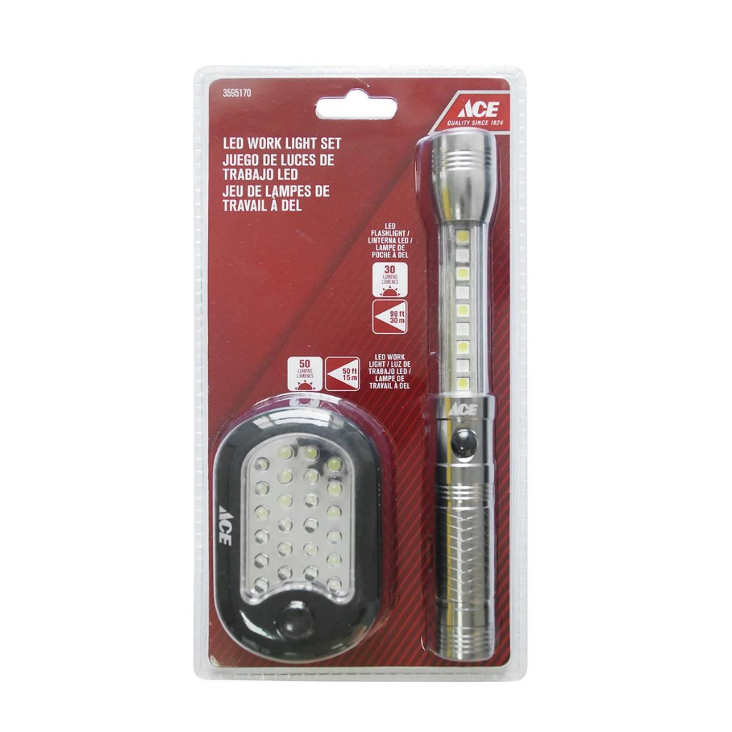 BỘ ĐÈN PIN LED 27 BÓNG 50 LUMEN SỬ DỤNG PIN1AA ACE