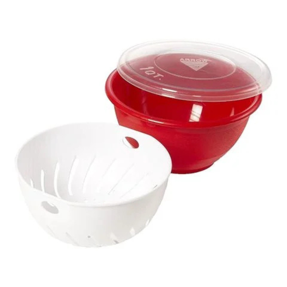 ARROW BỘ 3 HỘP THAU VÀ RỔ CÓ NẮP ĐỰNG RAU QUẢ