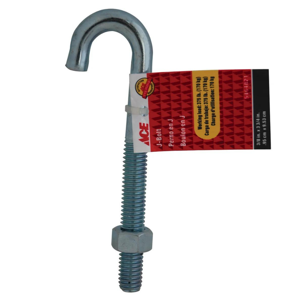 BU LÔNG CHỮ J THÉP MẠ KẼM 4.76CM , HIỆU ACE