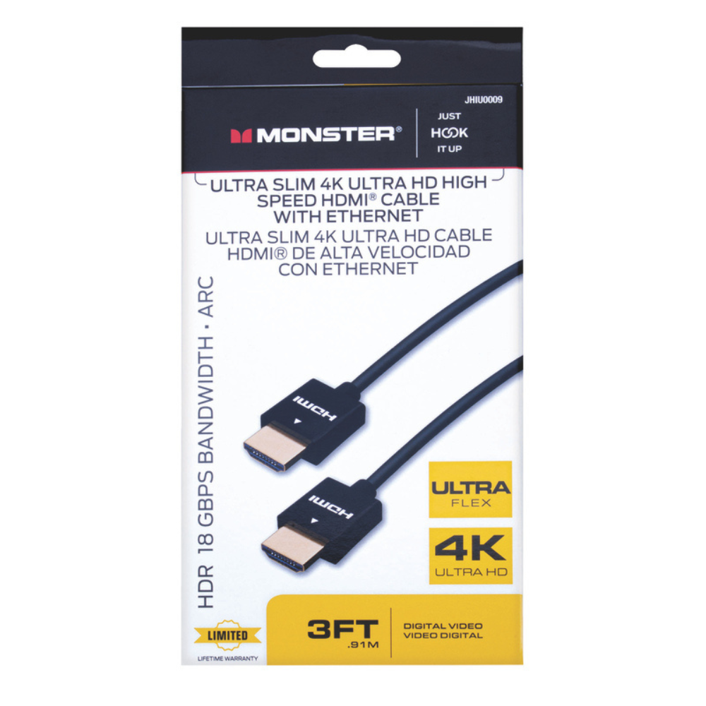 CÁP HDMI TỐC ĐỘ CAO ETHERNET MONSTER 0.9M ĐEN